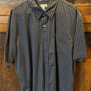 Men's Dark Navy Checkered Shirt